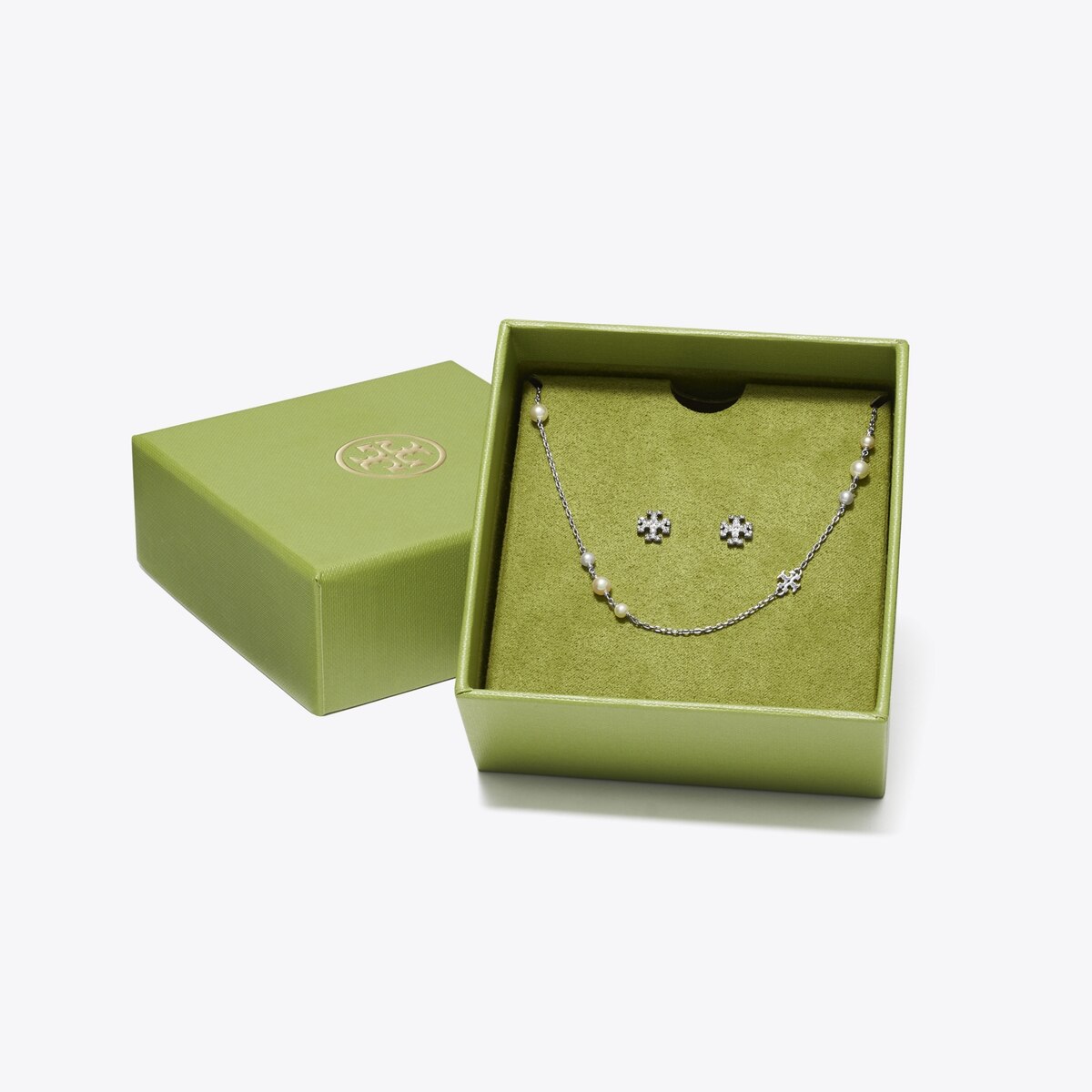 TORY BURCH｜ (KIRA GIFT SET (165322-056)) Kira Necklace And Stud Earring Gift Set: Women's Jewelry