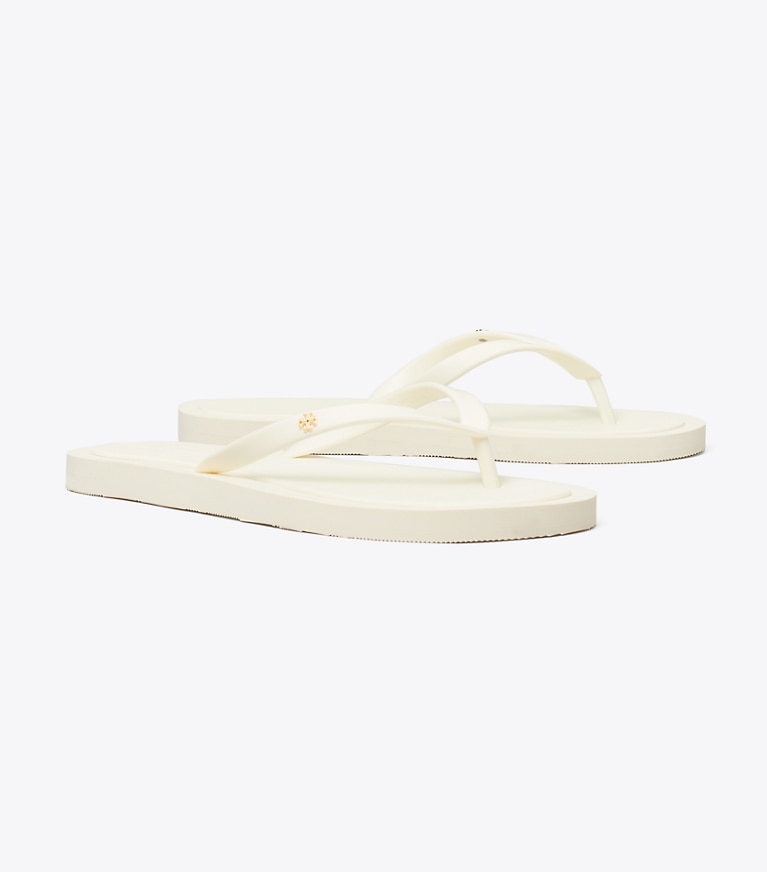 Tory Burch designer sandals Kira Padded Flip-Flop in NEW IVORY / GOLD angle