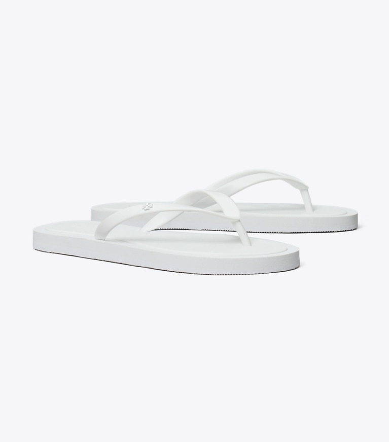 Tory Burch designer sandals Kira Padded Flip-Flop in OPTIC WHITE / OPTIC WHITE angle
