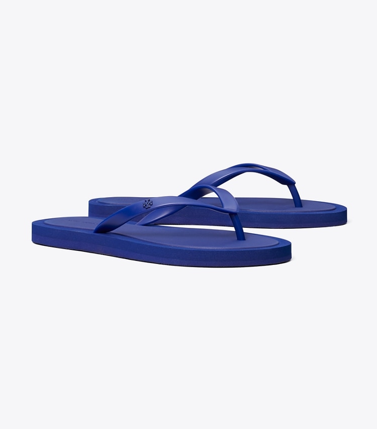Tory Burch designer sandals Kira Padded Flip-Flop in BALLPOINT BLUE / BALLPOINT BLUE angle