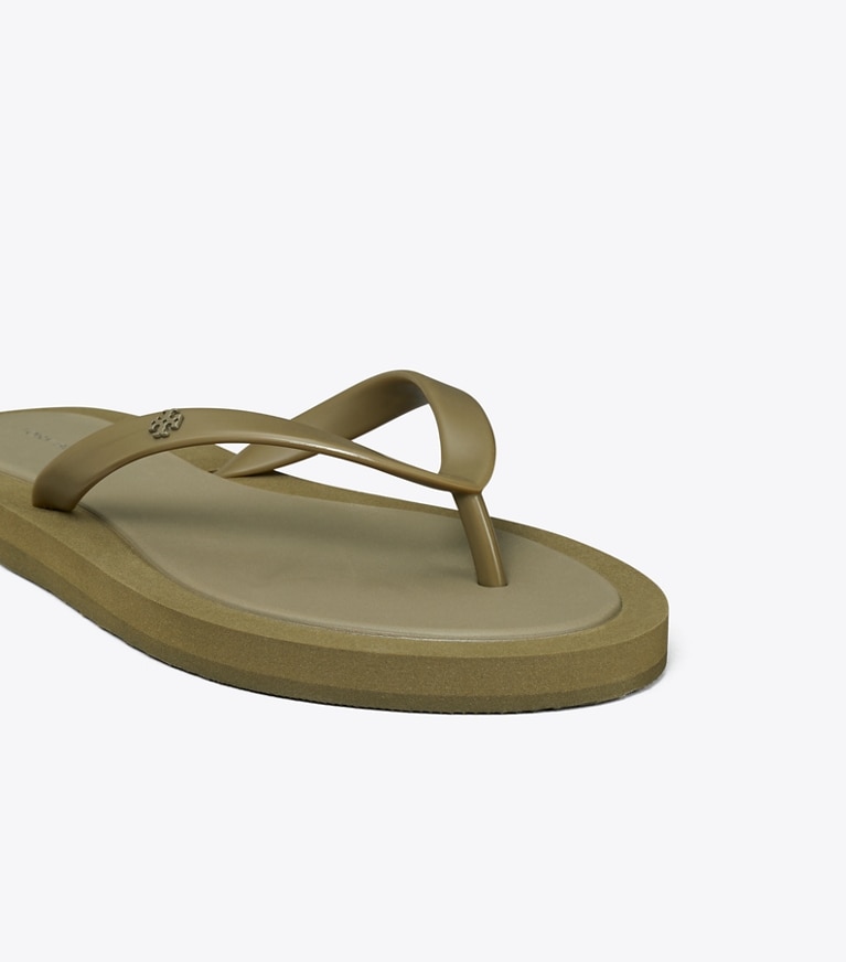 Tory Burch designer sandals Kira Padded Flip-Flop in WILD OLIVE / WILD OLIVE angle