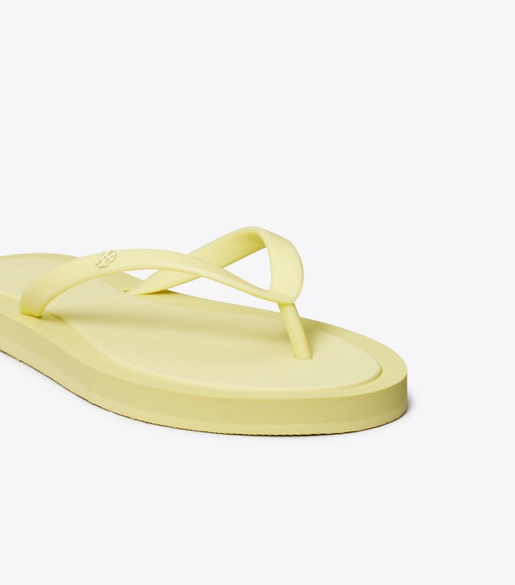 Tory Burch designer sandals Kira Padded Flip-Flop in SOFT YELLOW / SOFT YELLOW detail