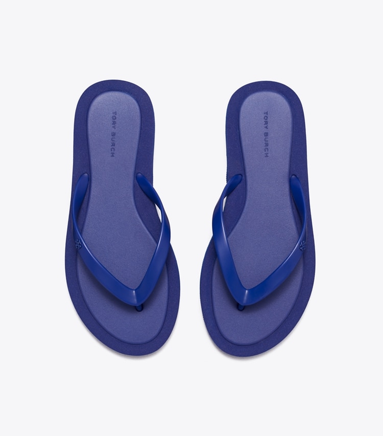 Tory Burch designer sandals Kira Padded Flip-Flop in BALLPOINT BLUE / BALLPOINT BLUE overhead