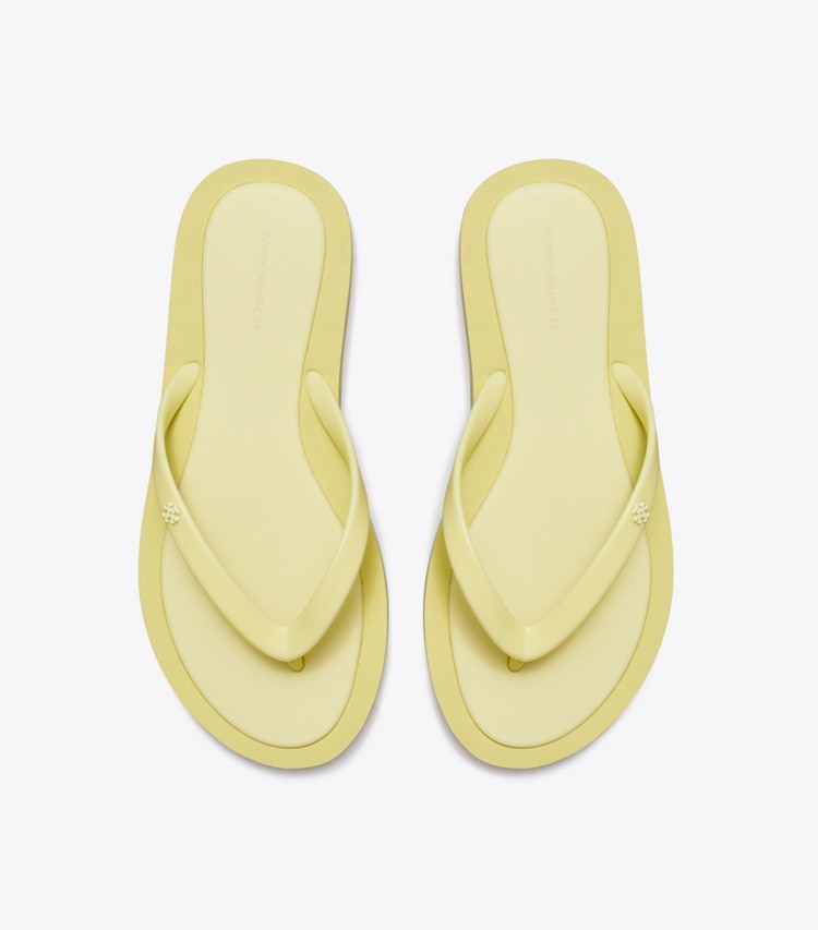 Tory Burch designer sandals Kira Padded Flip-Flop in SOFT YELLOW / SOFT YELLOW overhead