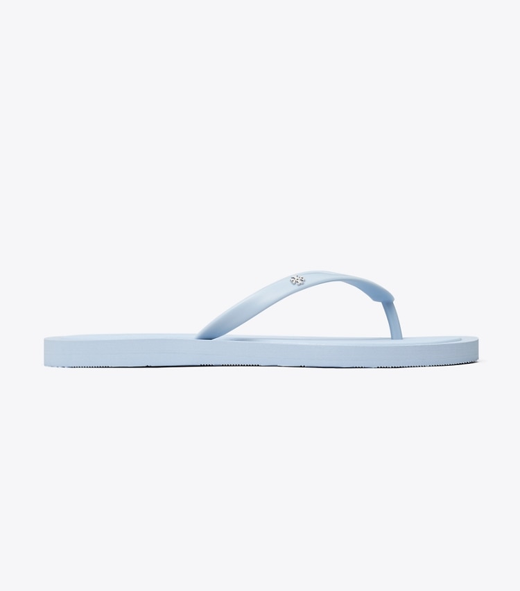 Tory Burch designer sandals Kira Padded Flip-Flop in ARIA BLUE / SILVER side
