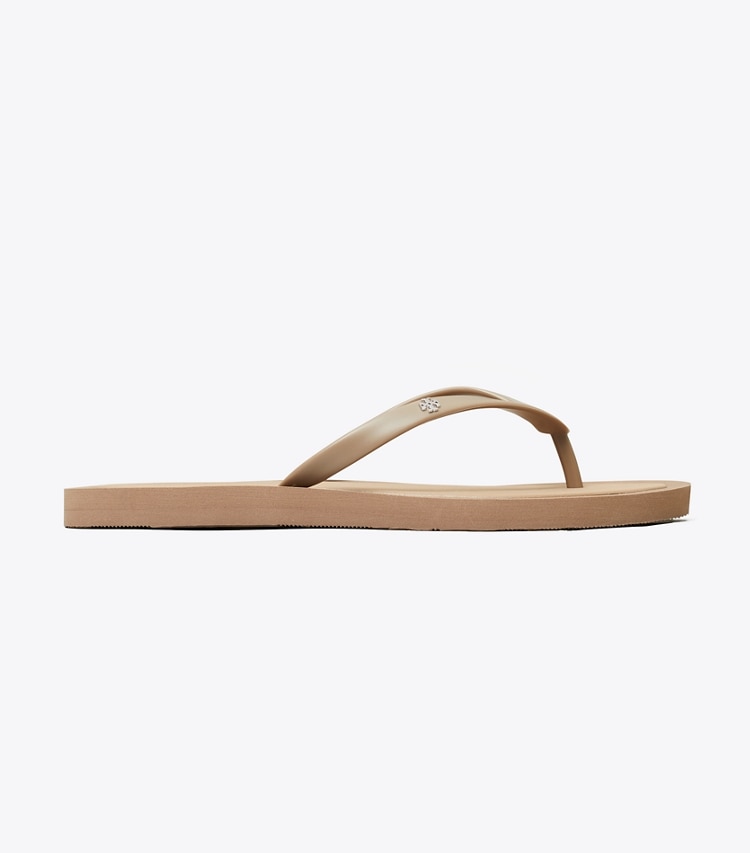 Tory Burch designer sandals Kira Padded Flip-Flop in MOUNTAIN GRAY / SILVER side
