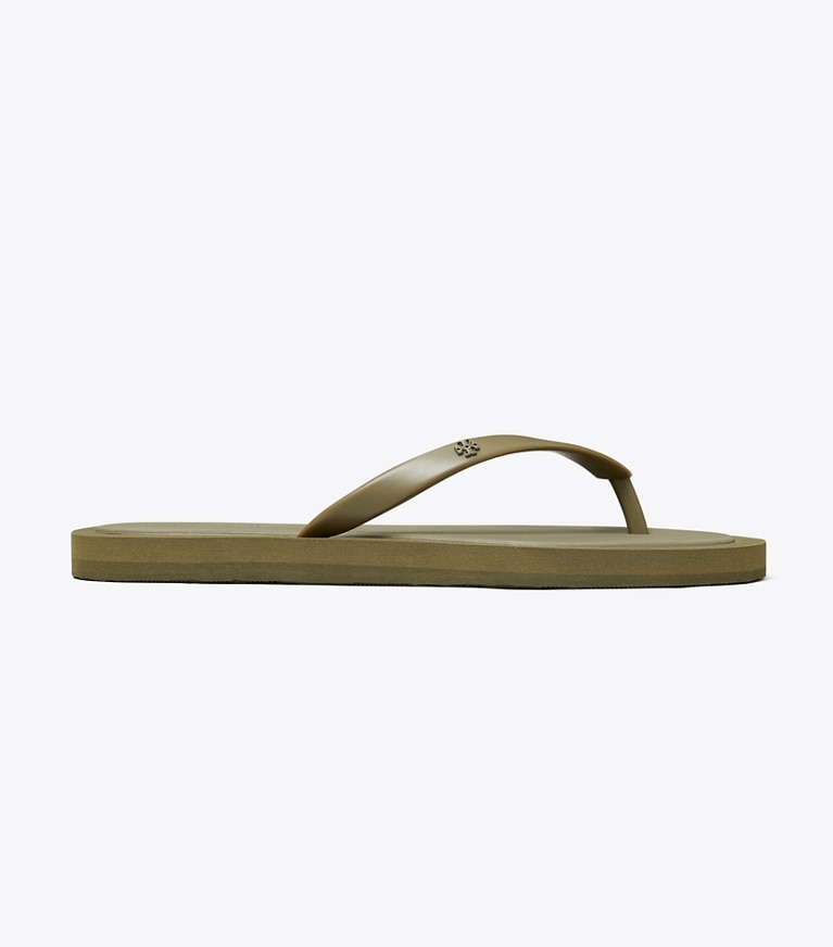 Tory Burch designer sandals Kira Padded Flip-Flop in WILD OLIVE / WILD OLIVE angle
