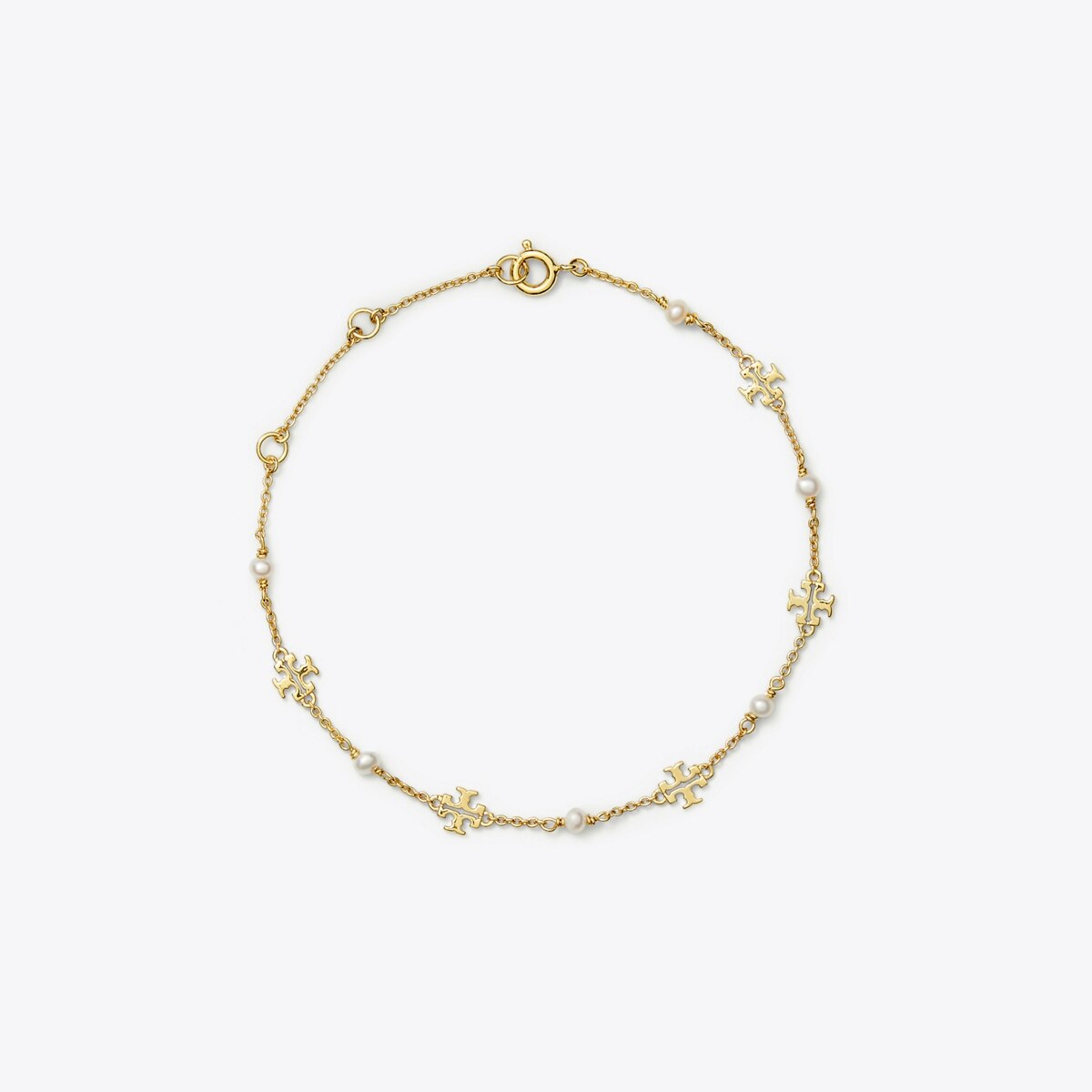 Kira Pearl Delicate Chain Bracelet: Women's Designer Bracelets | Tory Burch