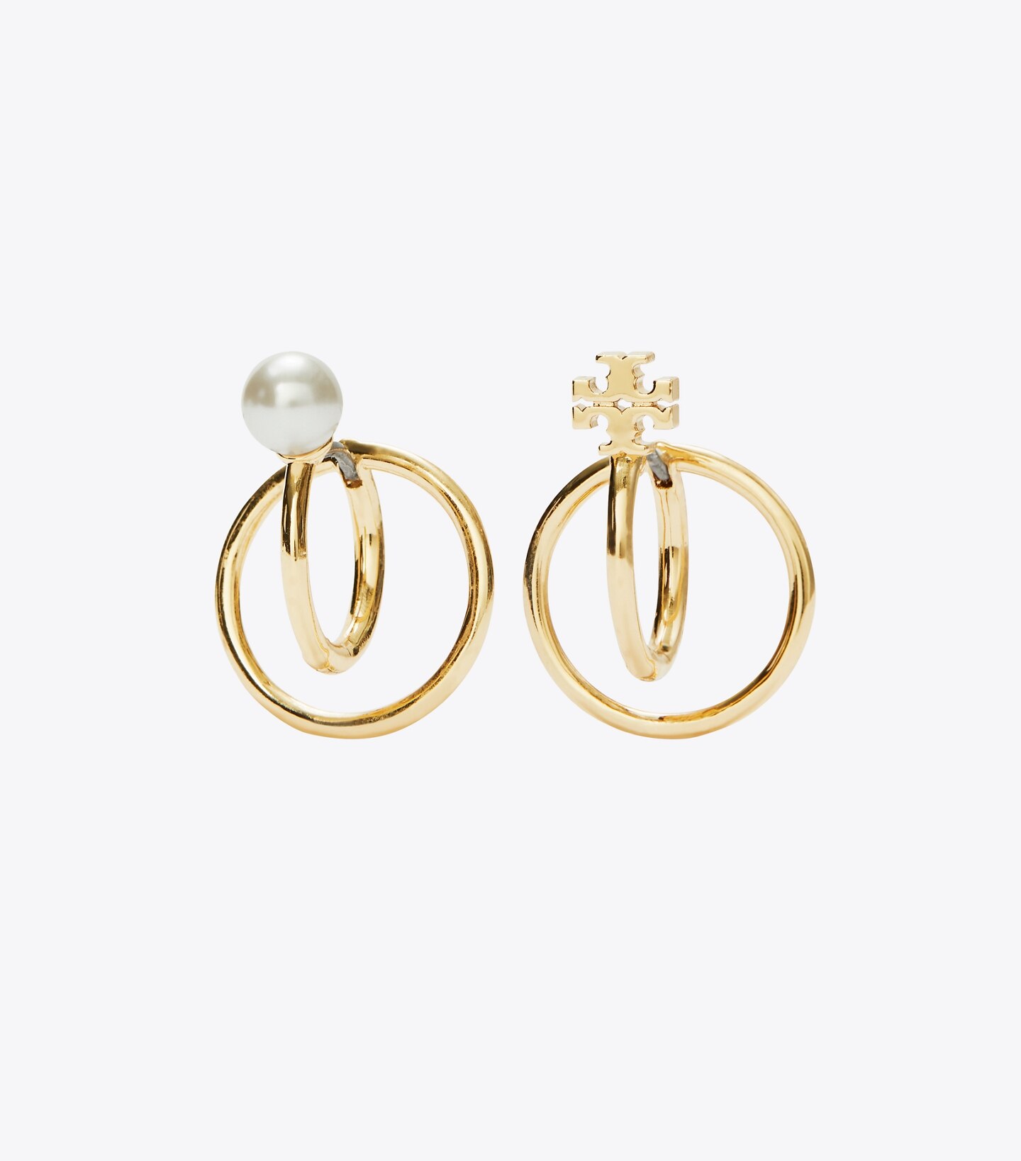 Kira Pearl Double Hoop Earring