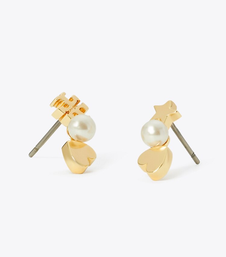 Tory Burch designer イヤリング＆ピアス キラ パール イヤークライマー in Tory Gold / Pearl ディテール
