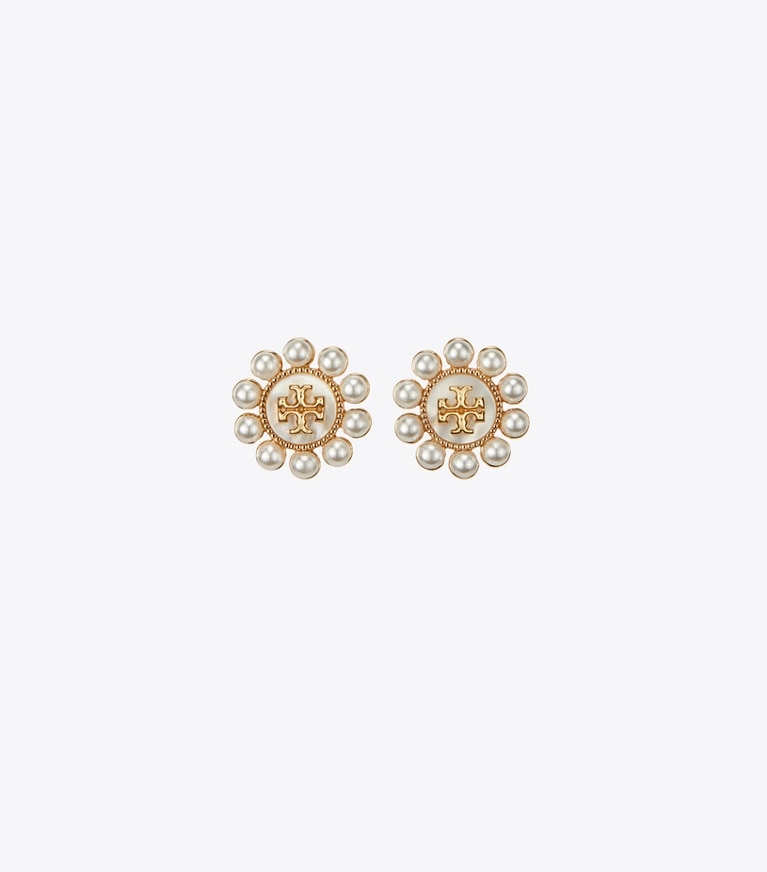 Kira Pearl Flower Stud: Women's Designer Earrings | Tory Burch
