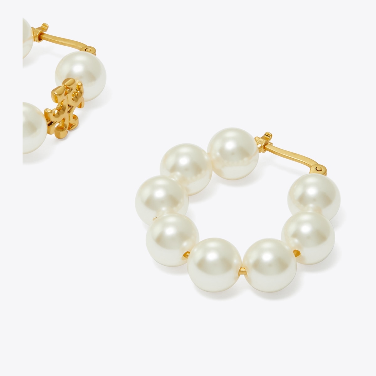 Kira Pearl Hoop Earring: Women's Designer Earrings | Tory Burch