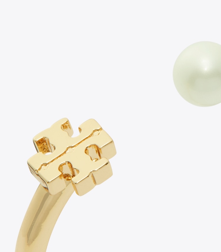 Tory Burch designer リング キラ パールリング in Tory Gold / Ivory ディテール