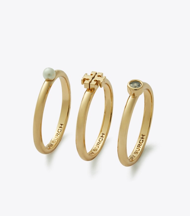 Kira Pearl Ring Set: Women's Designer Rings | Tory Burch