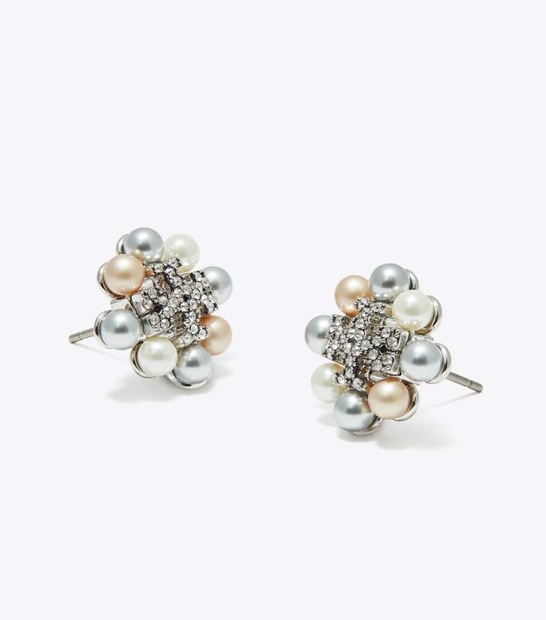Tory burch pearl stud earrings discount