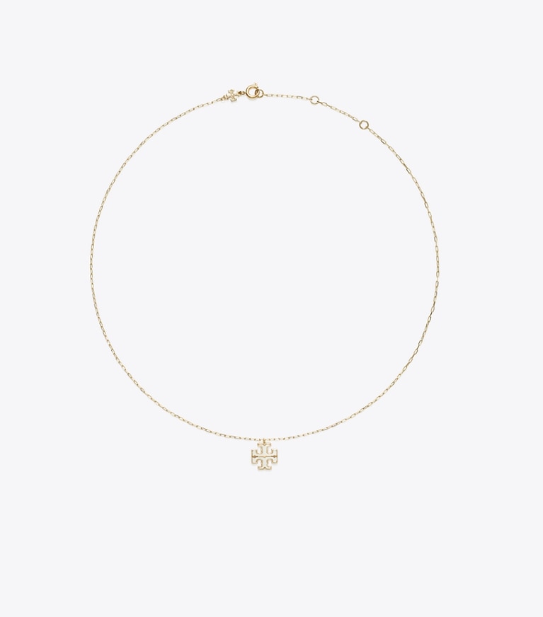 Tory Burch designer necklaces Kira Pendant Necklace in Tory Gold / Mother of Pearl front