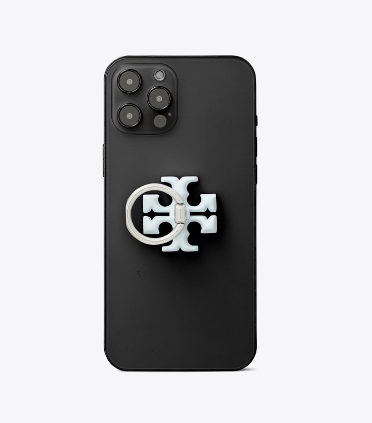 Tory Burch designer tech accessories Kira Powder-Coated Phone Ring in Summit phone