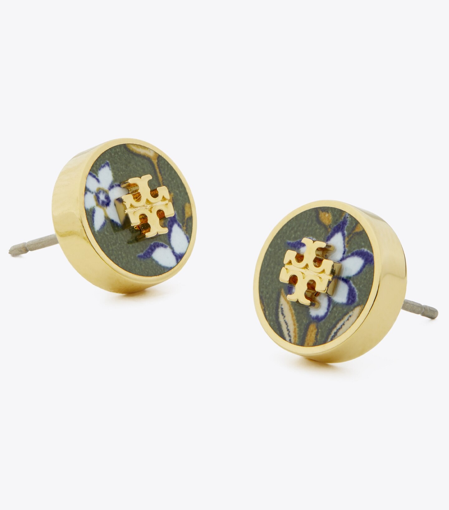 Kira Printed Circle-Stud Earring