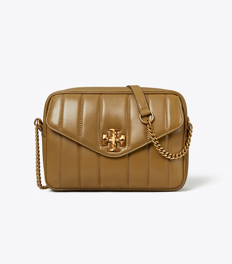 Tory Burch designer crossbody bags Kira Quilted Camera Bag in TOASTED SESAME front