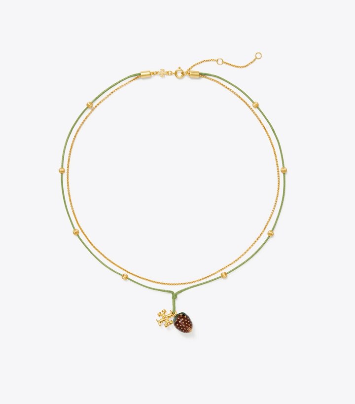 Kira Raspberry Pendant Necklace: Women's Designer Necklaces | Tory Burch