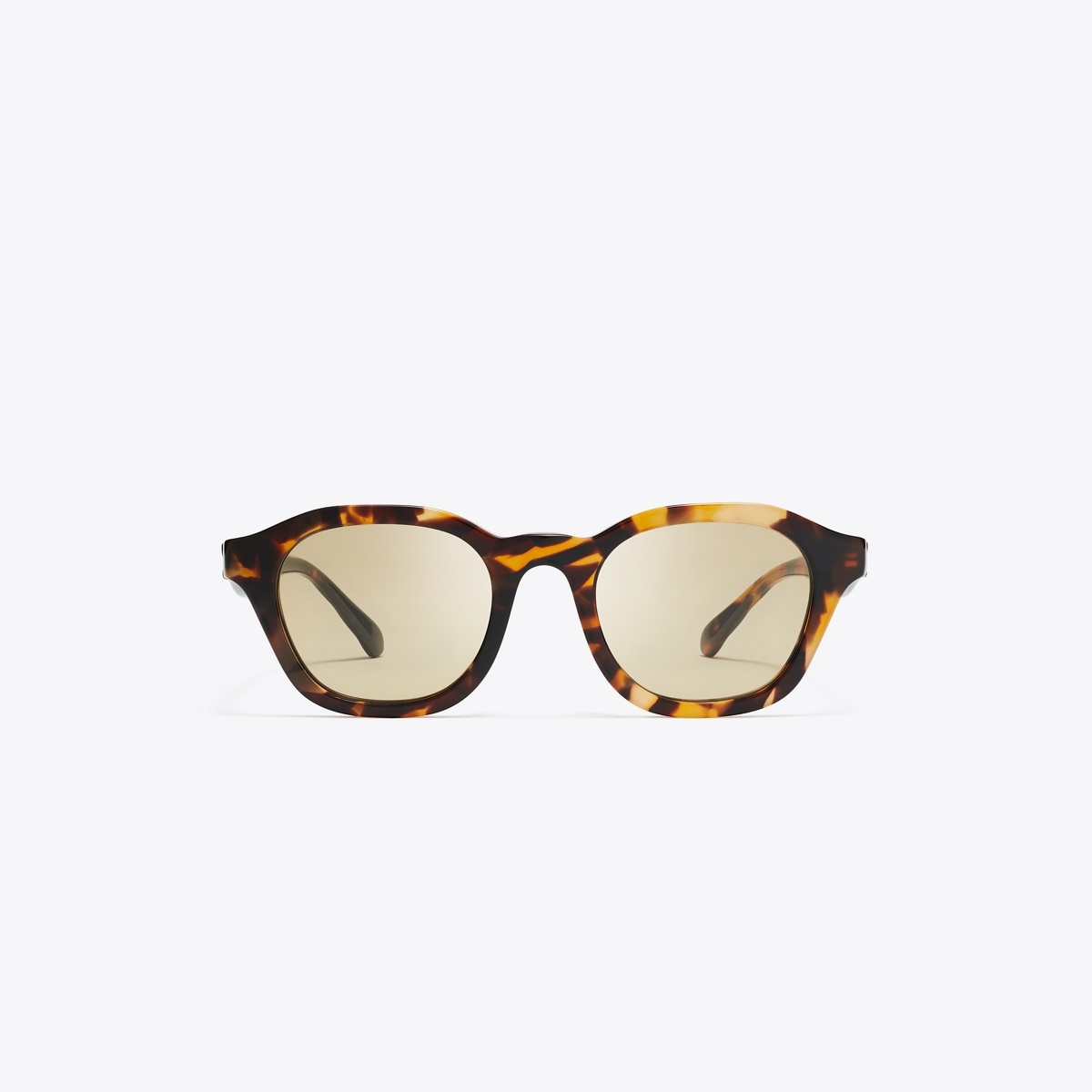 Tory Burch Floral Print Round Sunglasses Gray Lenses White Black Frame Miller Round: Women main image 4