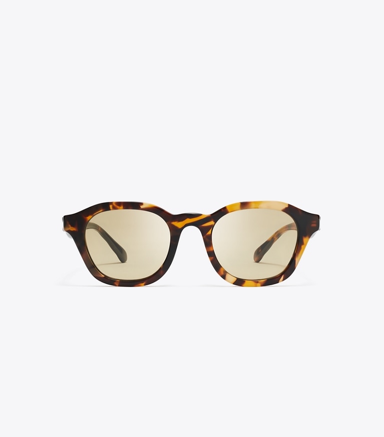 Tory Burch designer sunglasses & eyewear Kira Round Sunglasses in TORTOISE/YELLOW front