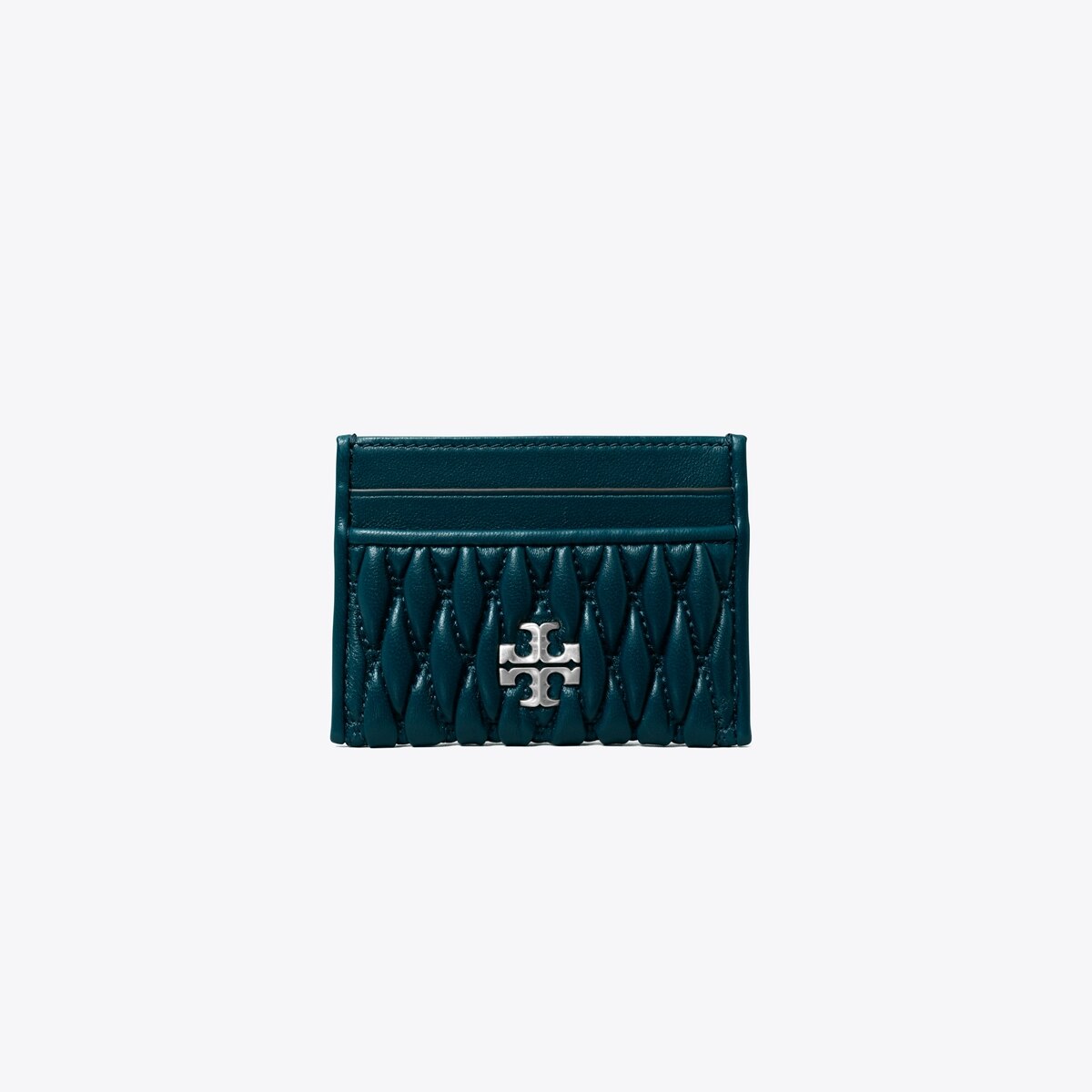 カードケース・名刺入れ Tory Burch 24FW Kira Chevron Card Wallet Green 90345 301 Kira Chevron Card Case: Women's Designer Card Cases | Tory Burch