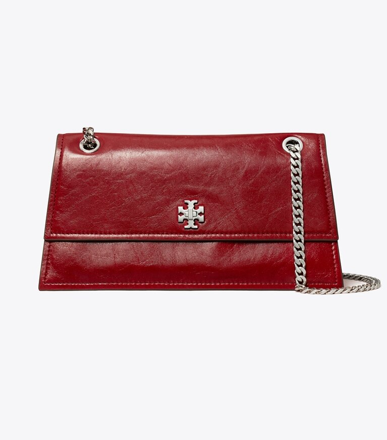 Tory Burch designer schultertaschen Kira Schultertasche mit Drehverschluss in Red angle