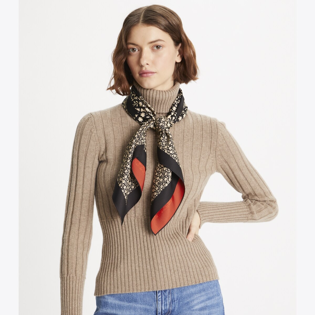 Kira Silk Square Scarf: Women's Designer Scarves | Tory Burch