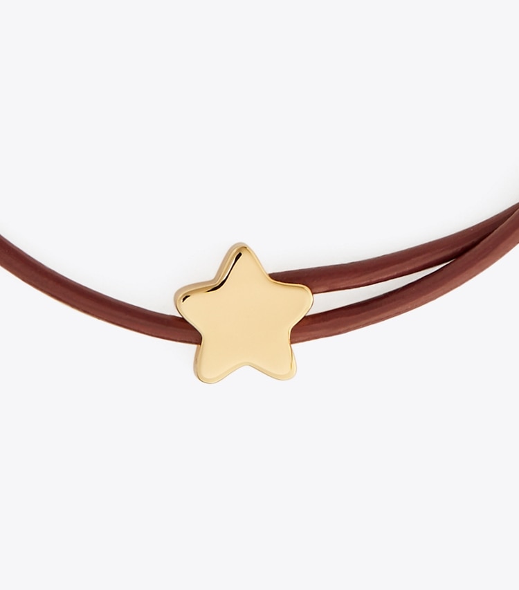 Tory Burch designer bracelets Kira Slider Bracelet in Tory Gold / Brown detail