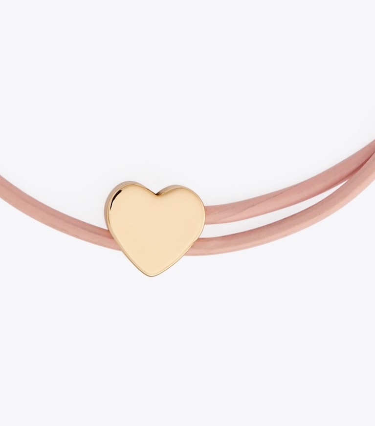 Tory Burch designer bracelets Kira Slider Bracelet in Tory Gold / BALLERINA PINK front