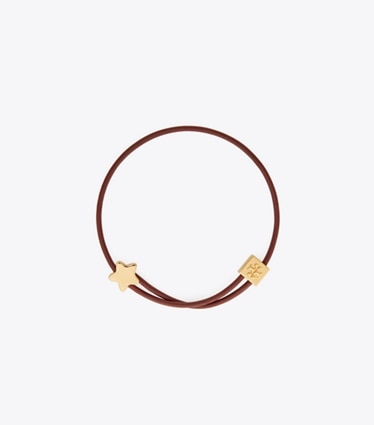 Tory Burch designer bracelets Kira Slider Bracelet in Tory Gold / Brown front