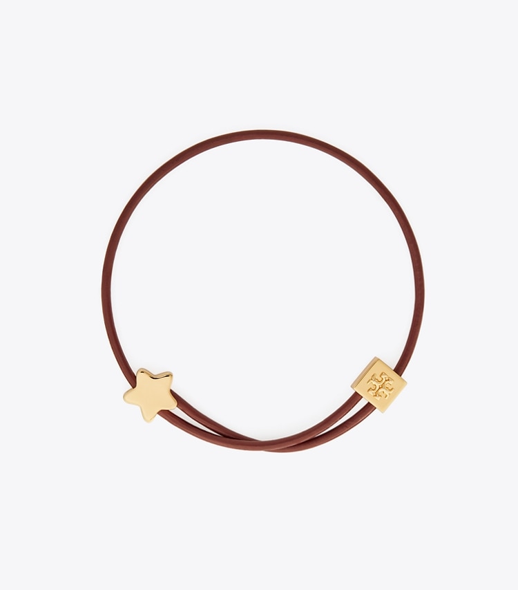 Tory Burch designer bracelets Kira Slider Bracelet in Tory Gold / Brown front