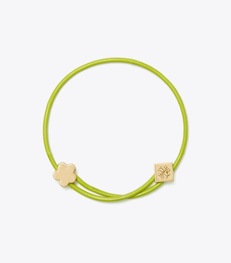 Tory Burch designer armbänder Kira Slider Bracelet in Tory Gold / Canary Yellow front
