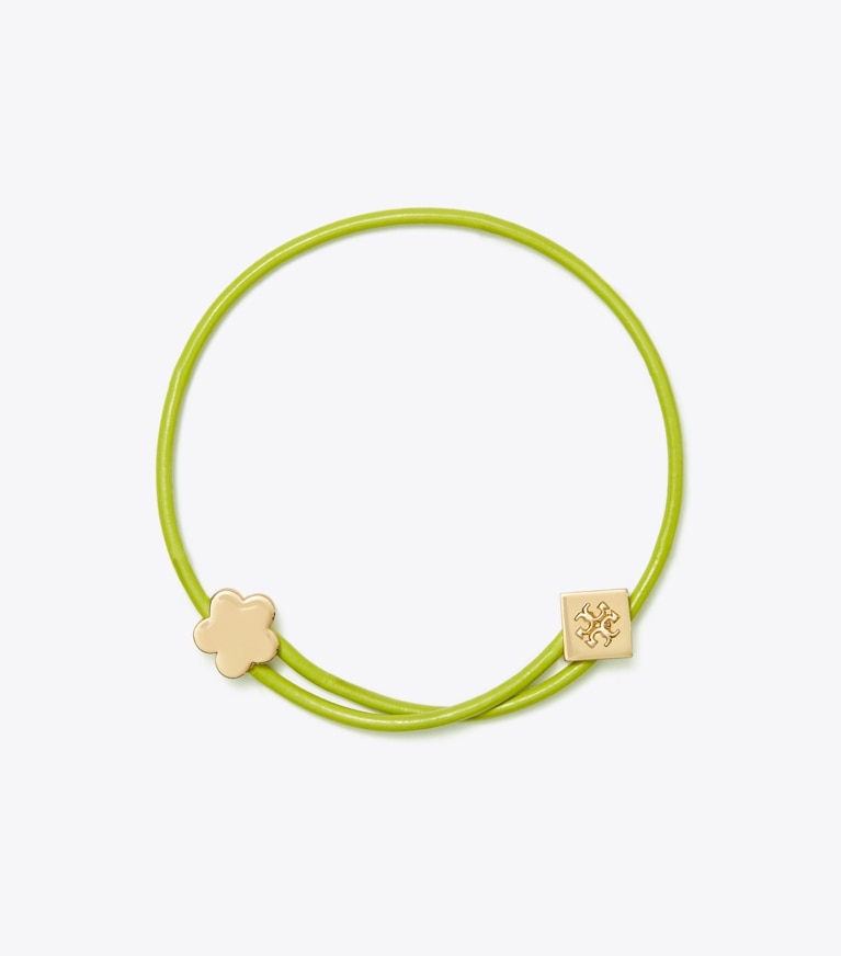 Tory Burch designer armbänder Kira Slider Bracelet in Tory Gold / Canary Yellow front