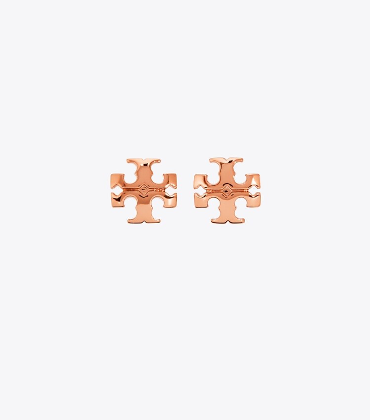 Tory Burch designer earrings Kira Small Stud Earring in Rose Gold front