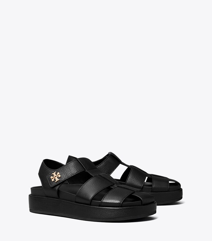Tory Burch designer サンダル キラ スポーツ フィッシャーマンサンダル in PERFECT BLACK angle