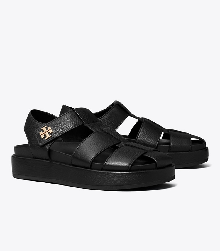 Tory Burch designer サンダル キラ スポーツ フィッシャーマンサンダル in PERFECT BLACK angle