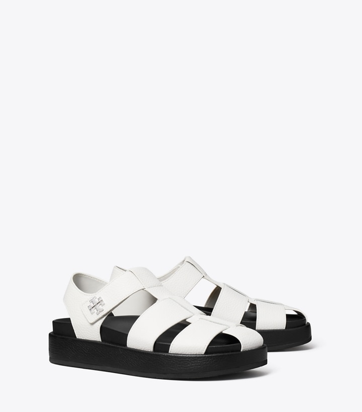 Tory Burch designer サンダル キラ スポーツ フィッシャーマンサンダル in WHITE angle