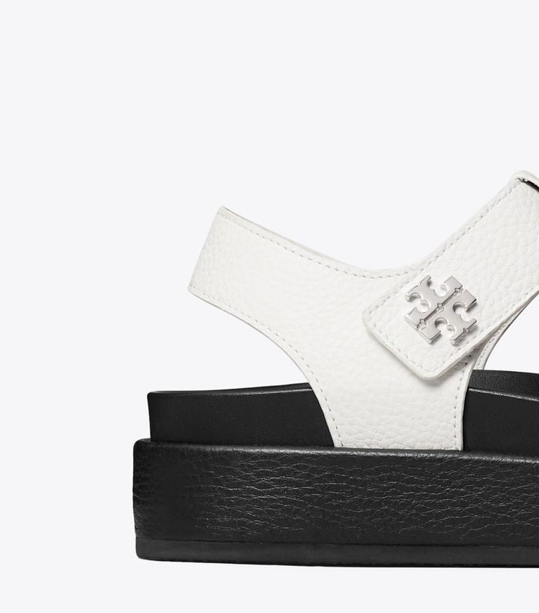 Tory Burch designer sandals Kira Sport Fisherman Sandal in WHITE angle