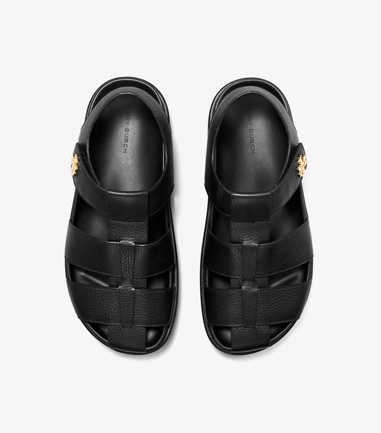 Tory Burch designer サンダル キラ スポーツ フィッシャーマンサンダル in PERFECT BLACK angle