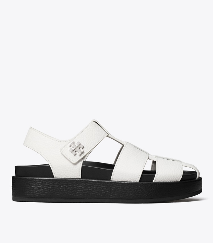 Tory Burch designer sandals Kira Sport Fisherman Sandal in WHITE side