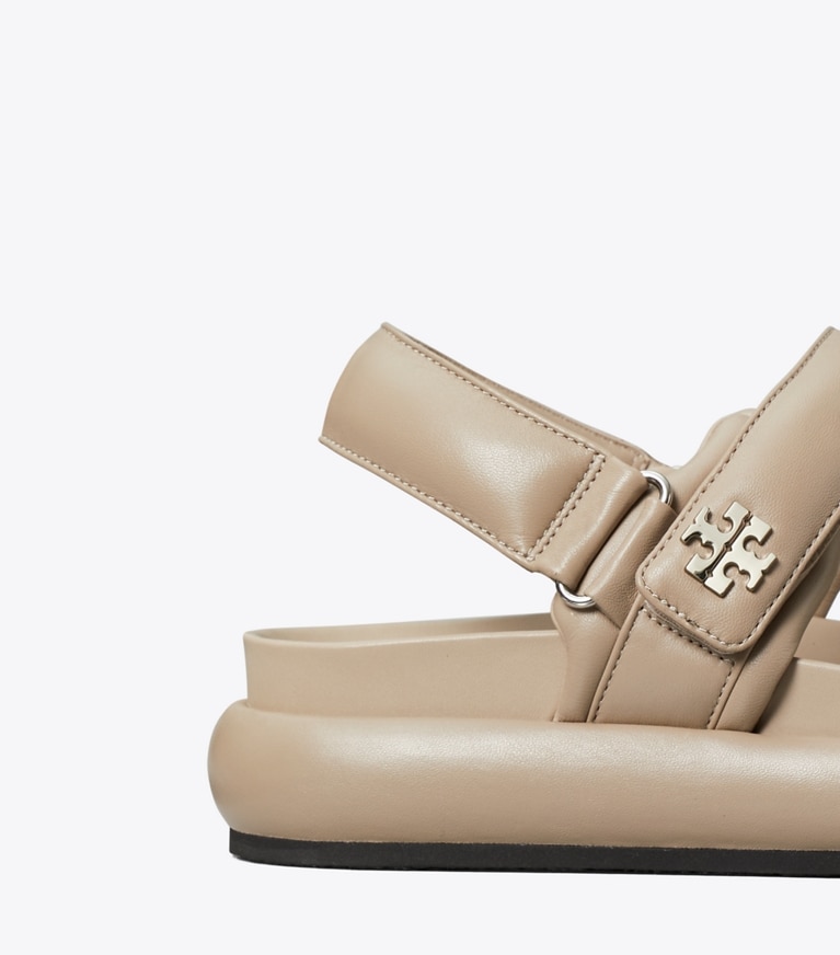 Tory Burch designer サンダル キラ スポーツ パデッド サンダル in OYSTER angle