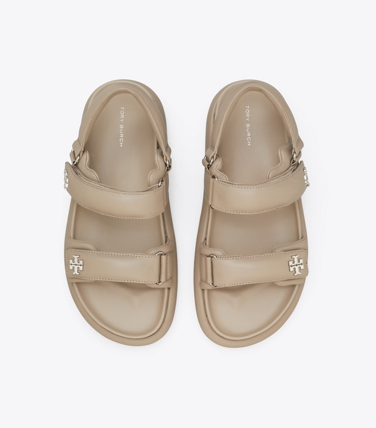 Tory Burch designer サンダル キラ スポーツ パデッド サンダル in OYSTER オーバーヘッド