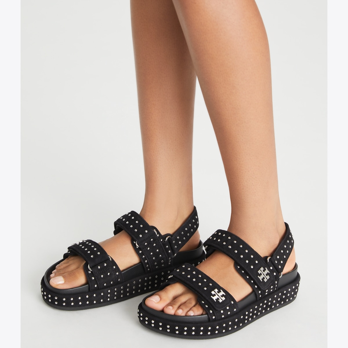 サンダル・ミュール Tory Burch Kira Suede Sandal With Applied St Tory Burch Kira Suede Dual-Band Sport Sandals | Neiman Marcus