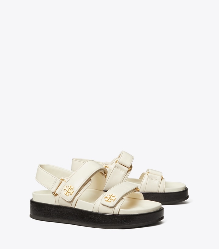 Tory Burch designer sandals Kira Sport Sandal in NEW IVORY angle
