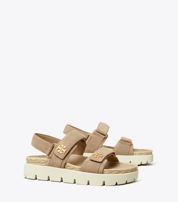 Tory Burch designer sandals Kira Sport Sandal in CERAMIC TAUPE angle