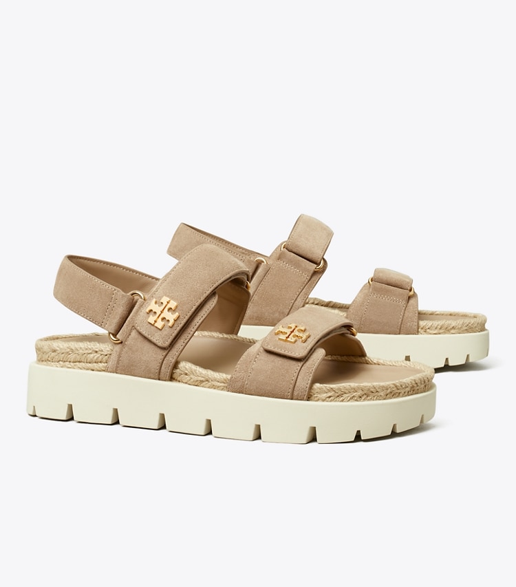 Tory Burch designer sandals Kira Sport Sandal in CERAMIC TAUPE angle