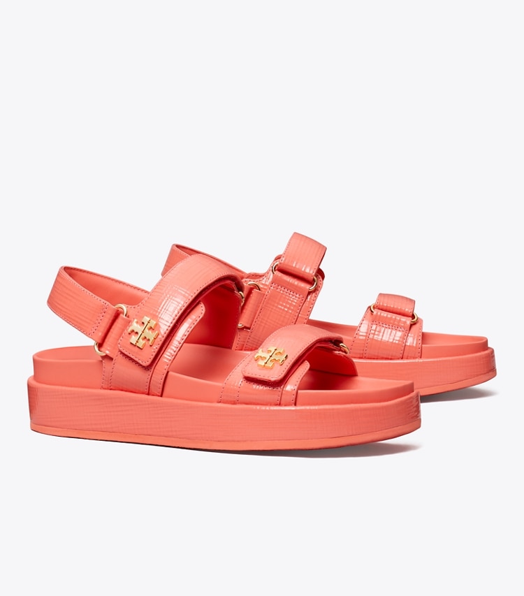 Tory Burch designer sandals Kira Sport Sandal in CORAL CRUSH angle