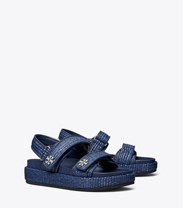 Tory Burch designer sandals Kira Sport Sandal in NAVY angle